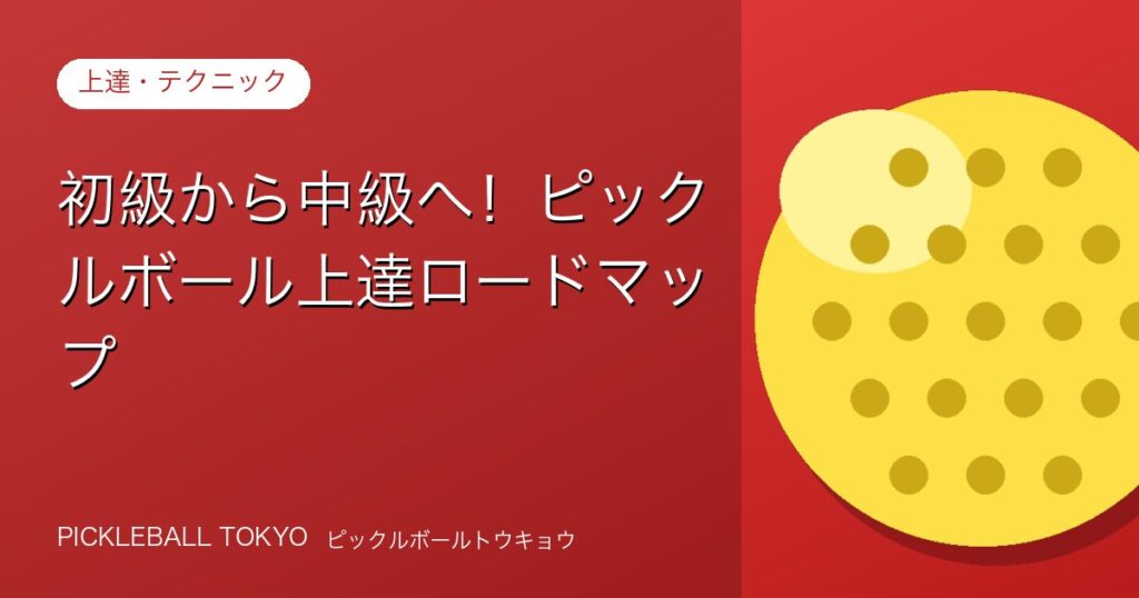 ピックルボール 上達ロードマップ｜初級から中級へステップアップする方法のアイキャッチ画像
