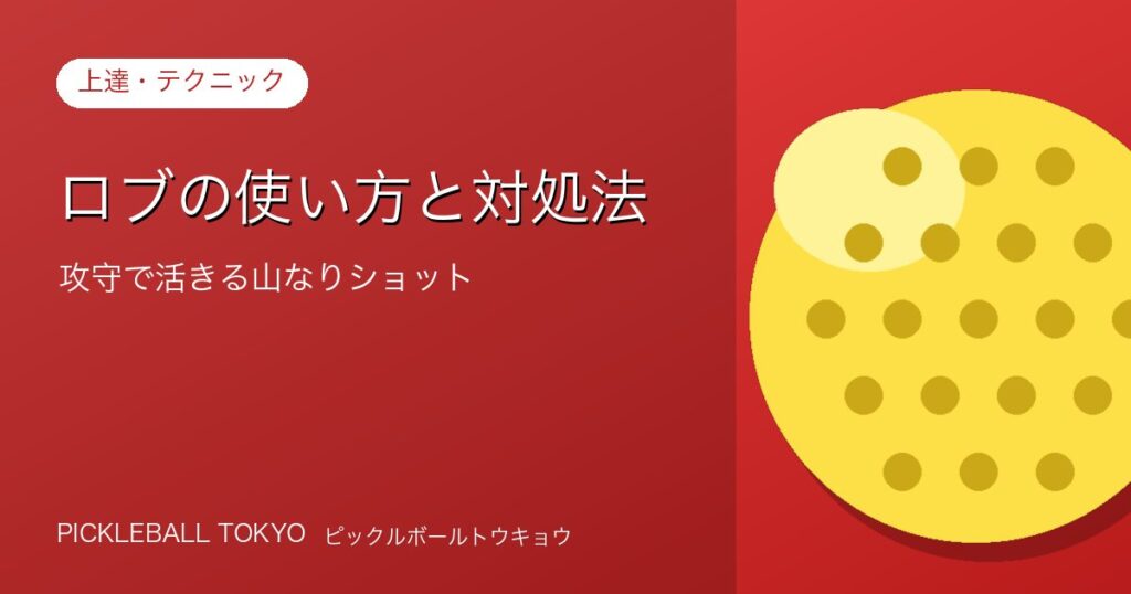 ピックルボールロブの使い方と対処法｜攻守で活きる山なりショットのアイキャッチ画像