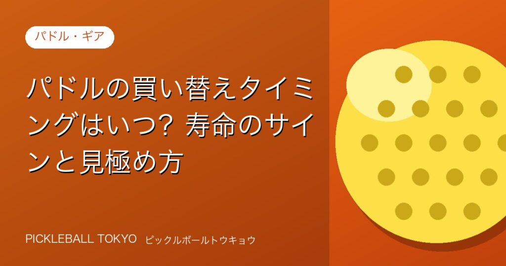 ピックルボールパドルの寿命と買い替えタイミングの見極め方のアイキャッチ画像