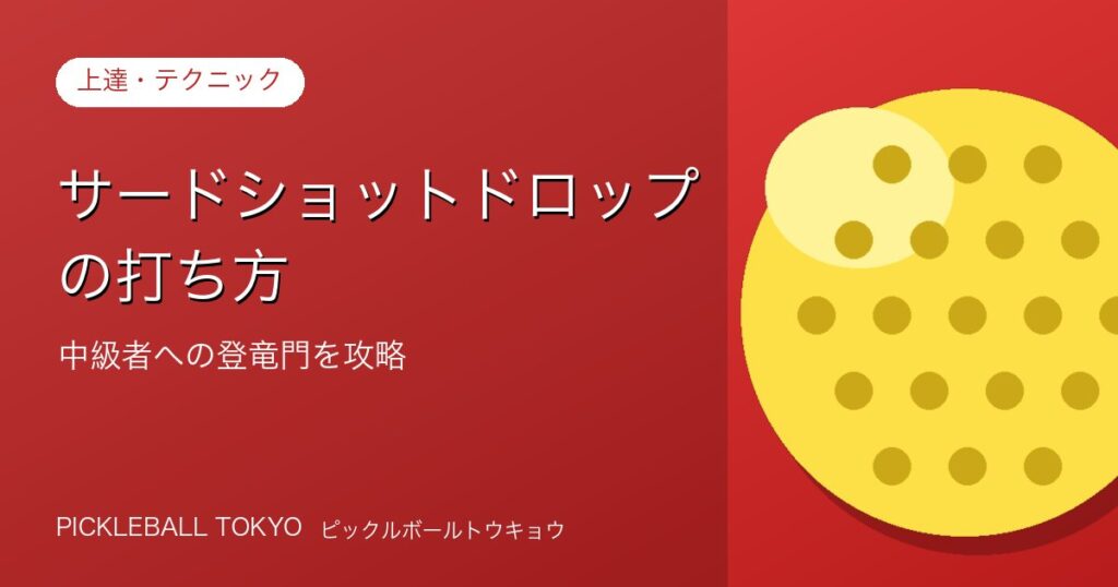 サードショットドロップの打ち方｜ピックルボール中級者への登竜門のアイキャッチ画像