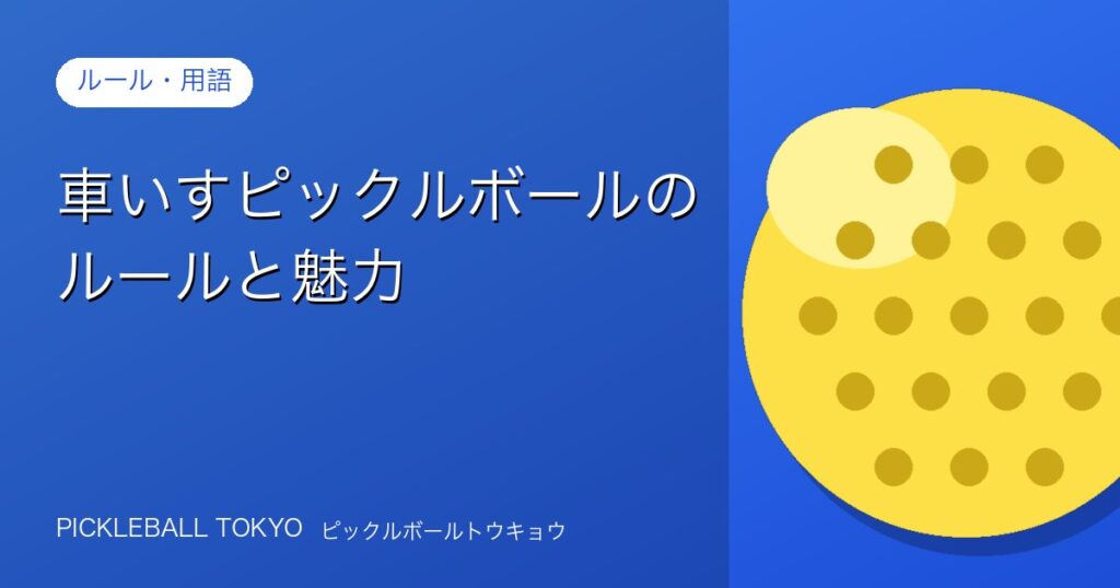 車いすピックルボールのルールと魅力｜誰もが楽しめるスポーツの姿のアイキャッチ画像